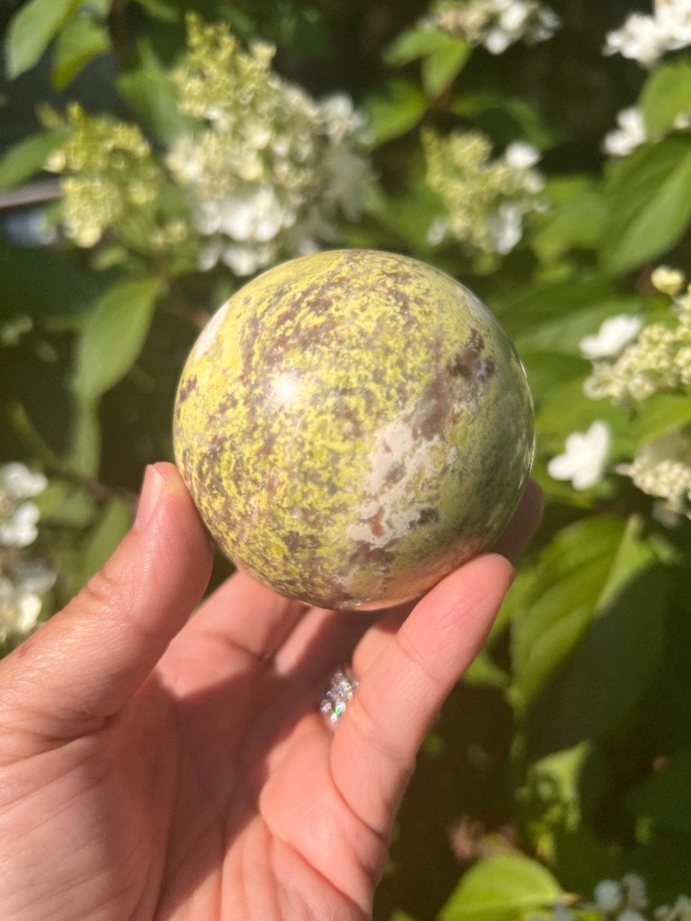 Green (4) Opal Sphere | crystal